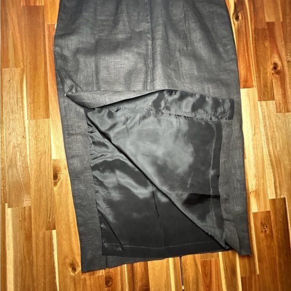 Vintage Santa Fe Linen Sheath Dress Wooden Button Detail Side Slit Quality Sz 4 - Picture 8 of 9